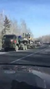 Жители города Назарово и Ачинска увидели колонну военной техники