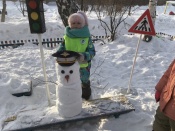 Сотрудники ГИБДД и дошкольники отметили Всемирный день снеговика