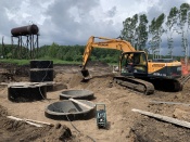В посёлке Преображенский продолжается строительство первого в Назаровском районе большого водоочистного комплекса
