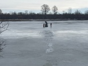 На реке Чулым провели чернение льда