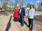 Благоустройство на улице Карла Маркса идёт с опережением сроков, уверяет подрядчик