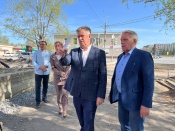 Благоустройство на улице Карла Маркса идёт с опережением сроков, уверяет подрядчик
