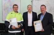 Сотрудников Назаровского разреза наградили за помощь в геодезических работах