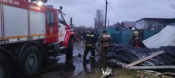 В городе Назарово сгорел двухэтажный частный дом