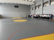 В спорткомплексе посёлка Степной торжественно открыли обновлённый спортивный зал 